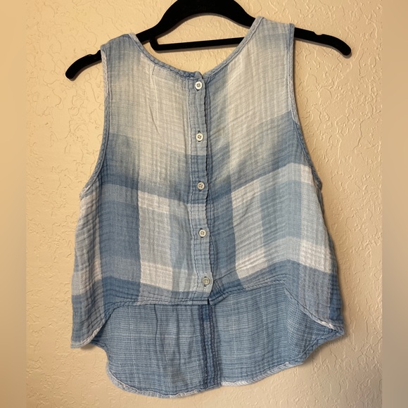 Cloth & Stone Blue Gauzy Tank Top - Picture 3 of 3